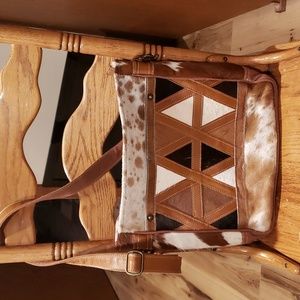 Myra Bag DAKOTA PLAINS HAIR-ON HIDE PETITE CANVAS HAIRON BAG